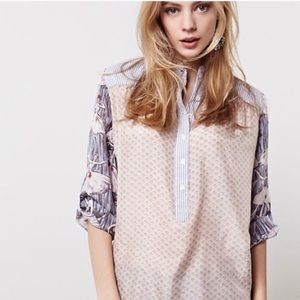 LPO by Laurence Mahéo Silk Multi Print Blocked Blouse S